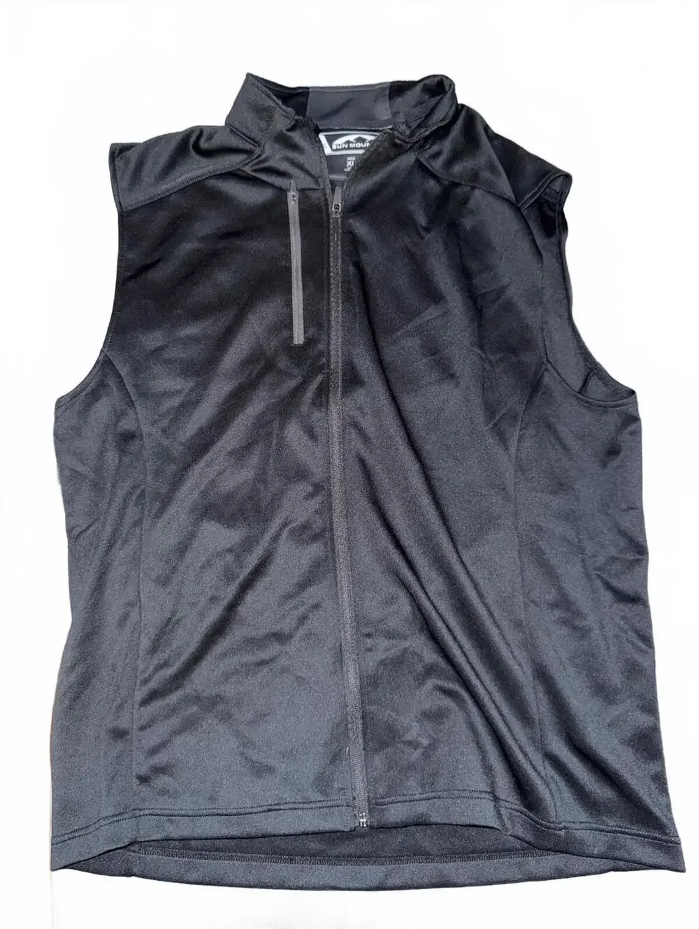 Sun Mountain Men's XL Thermal Wear Black Sleeveless Zip-Up Vest